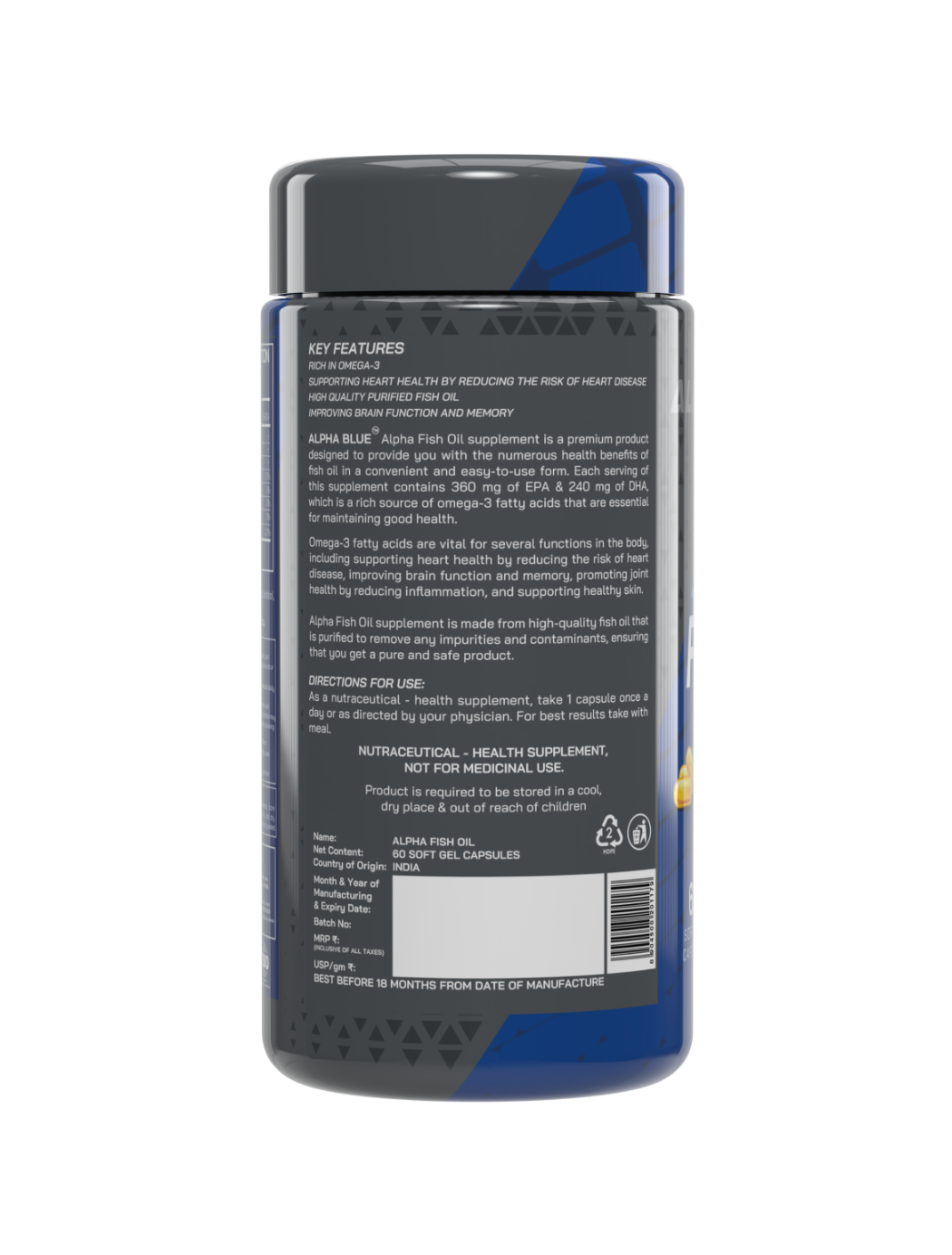 Alpha Blue Fish Oil Capsules Alpha Blue
