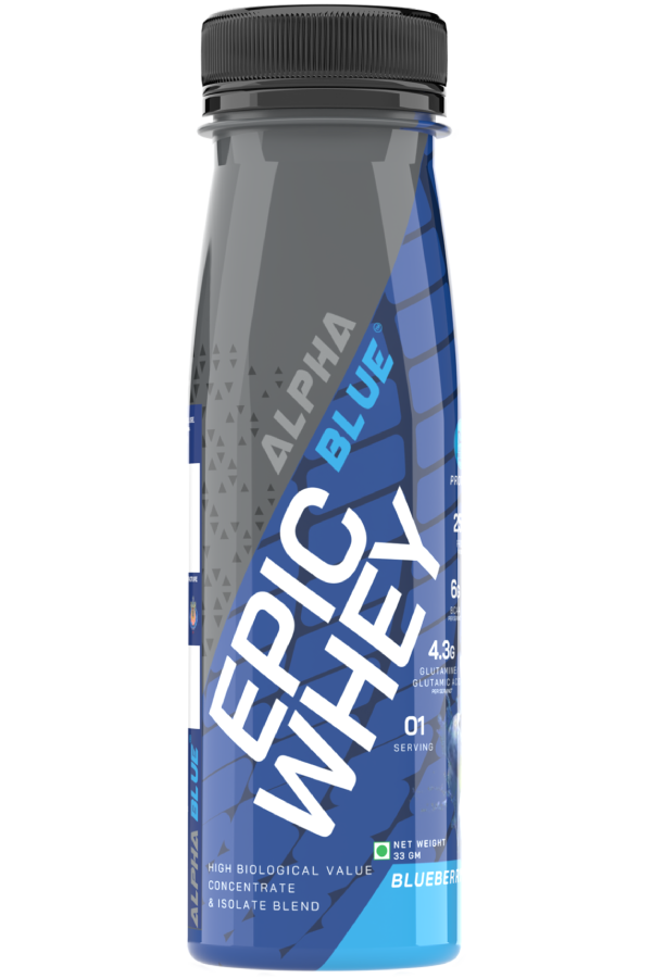 Alpha Blue Epic Whey Protein - Shake & Sip Alpha Blue