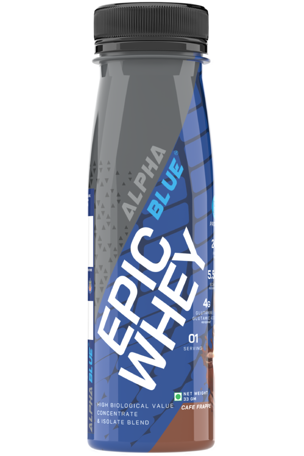 Alpha Blue Epic Whey Protein - Shake & Sip Alpha Blue