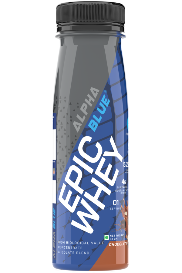 Alpha Blue Epic Whey Protein - Shake & Sip Alpha Blue
