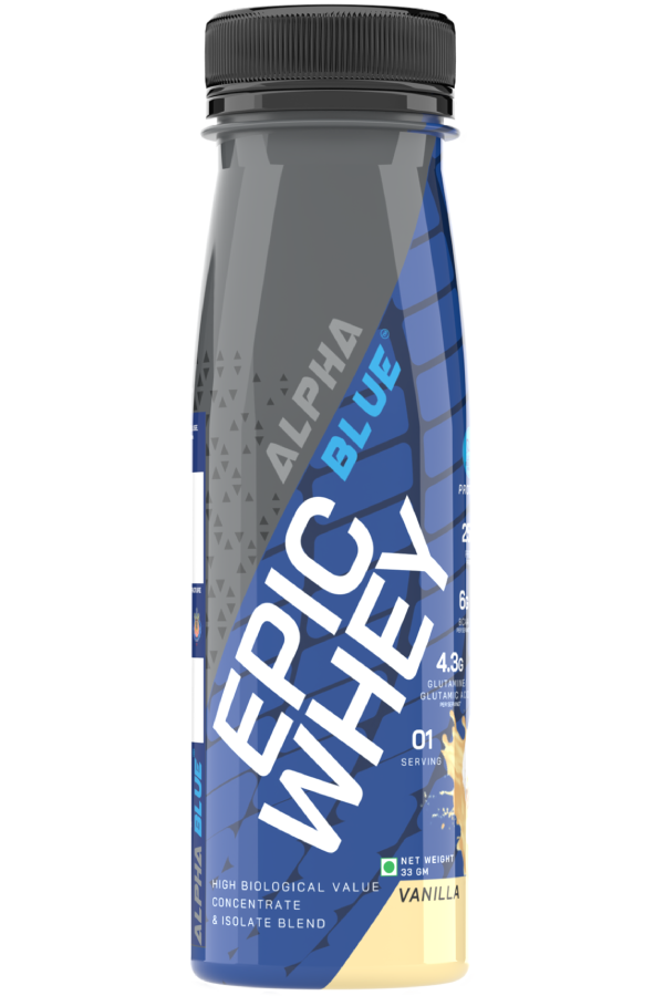 Alpha Blue Epic Whey Protein - Shake & Sip Alpha Blue